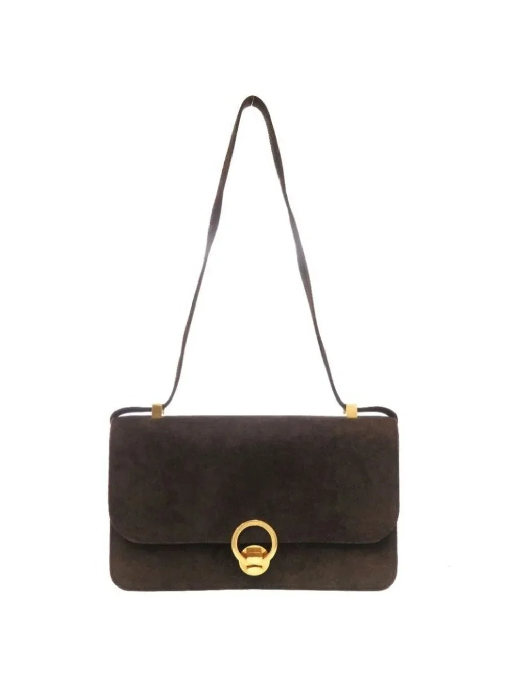 Hermes Ring De Dobris Brown Gold Hardware 00 Vintage Shoulder Bag